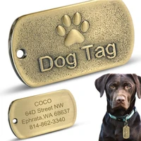 stainless steel dog id tag personalized dogs tags nameplate anti lost pet pendant for pets collars necklace free engraving