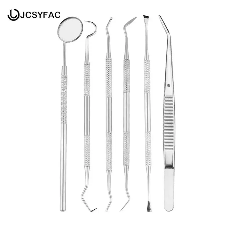 1PCS Dental Plaque Remover Stainless Steel Tartar Removal Tool Scraper Teeth Cleaning Tool Tooth Care Mirror Dentists Pick Tool 