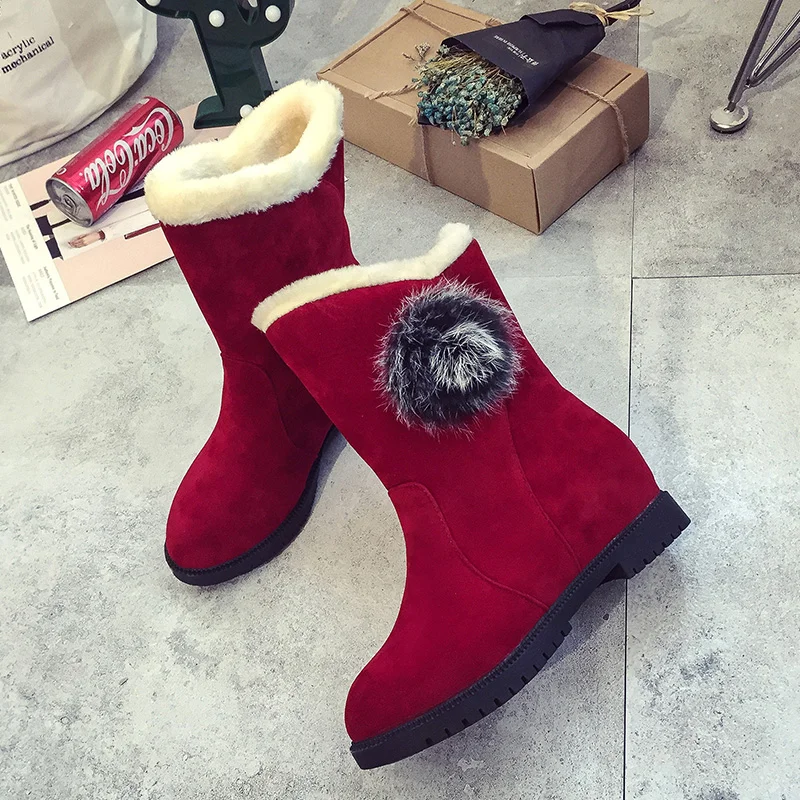 

Женские зимние ботинки, женские зимние модные короткие ботинки для женщин, Теплые ботильоны с нескользящим мехом на плоской подошве, женски...