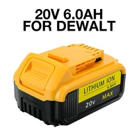 new for dewalt electric drills rechargeable battery 20v 6 0ah li ion replacement dcb185 dcb203 dcb206 dcb181 dcb184 with charger