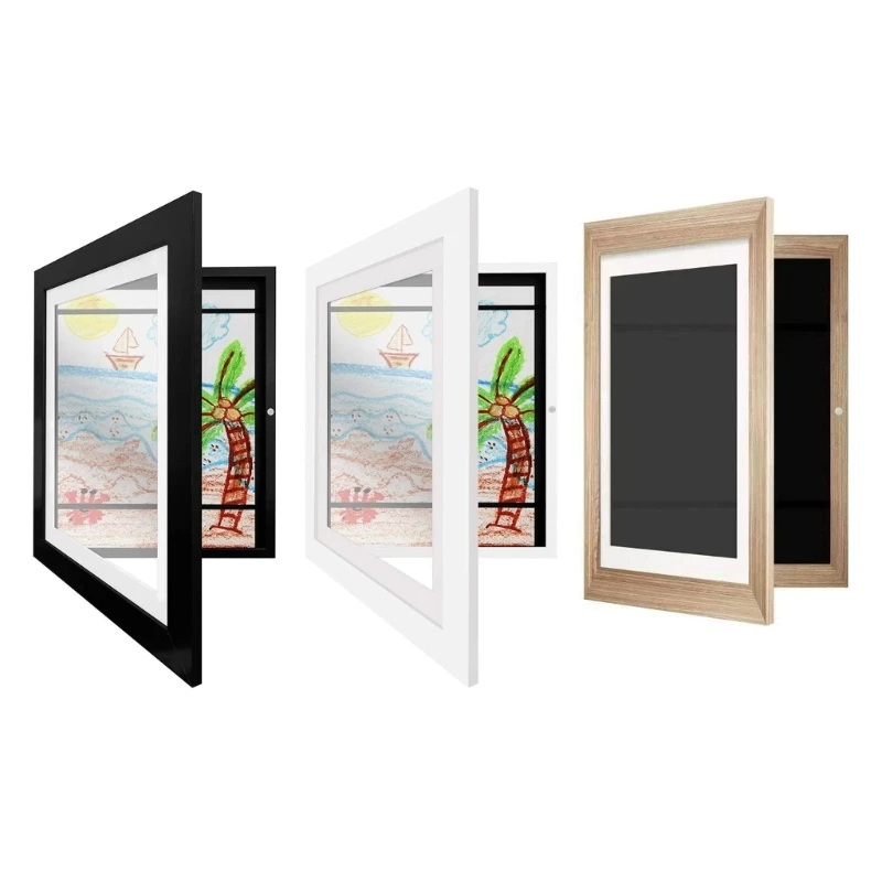 

Children Art Frame-Projects Kids-Art Frames Magnetic Front Opening Tempered Glass Fit for Drawing Paintings Pictures
