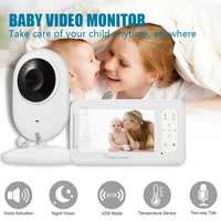 4 3 inch wireless video baby monitor screen supports two way voice intercom temperature detection lullaby night vision function