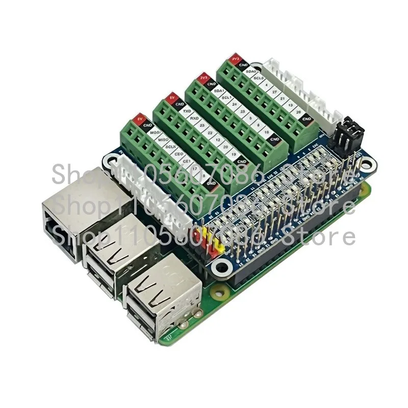 Фото Плата расширения для датчиков и светодиодов PCF8591, совместимая с Raspberry Pi, тестовая плата портов GPIO, ADC/DCA, PI-ALL-GPIO-TEST-BOARD-(B) №4