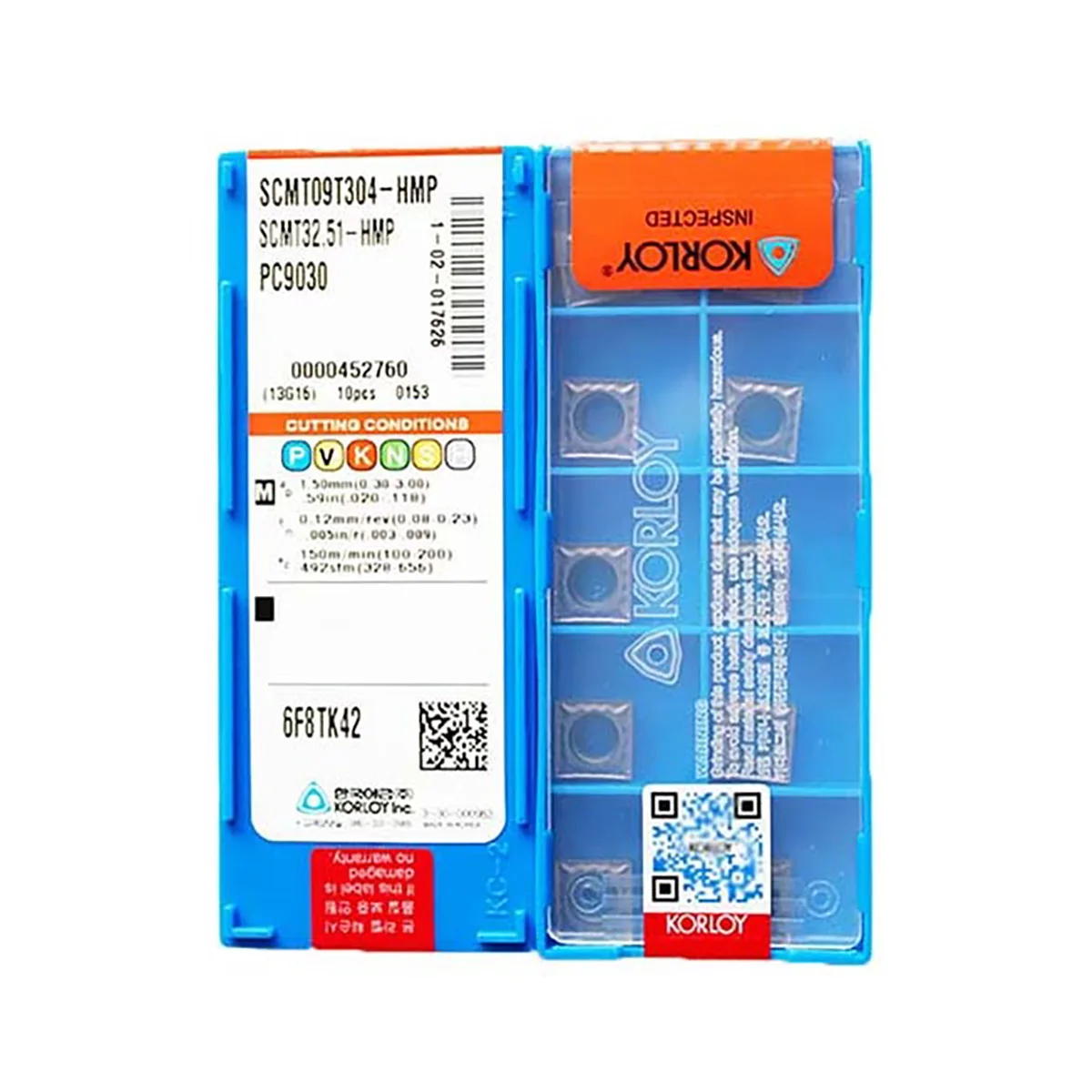 

KORLOY 100% Original SCMT SCMT09T304 SCMT09T308 SCMT120408 HMP PC9030 Turning Tool Medium-Finishing Carbide Turning Inserts