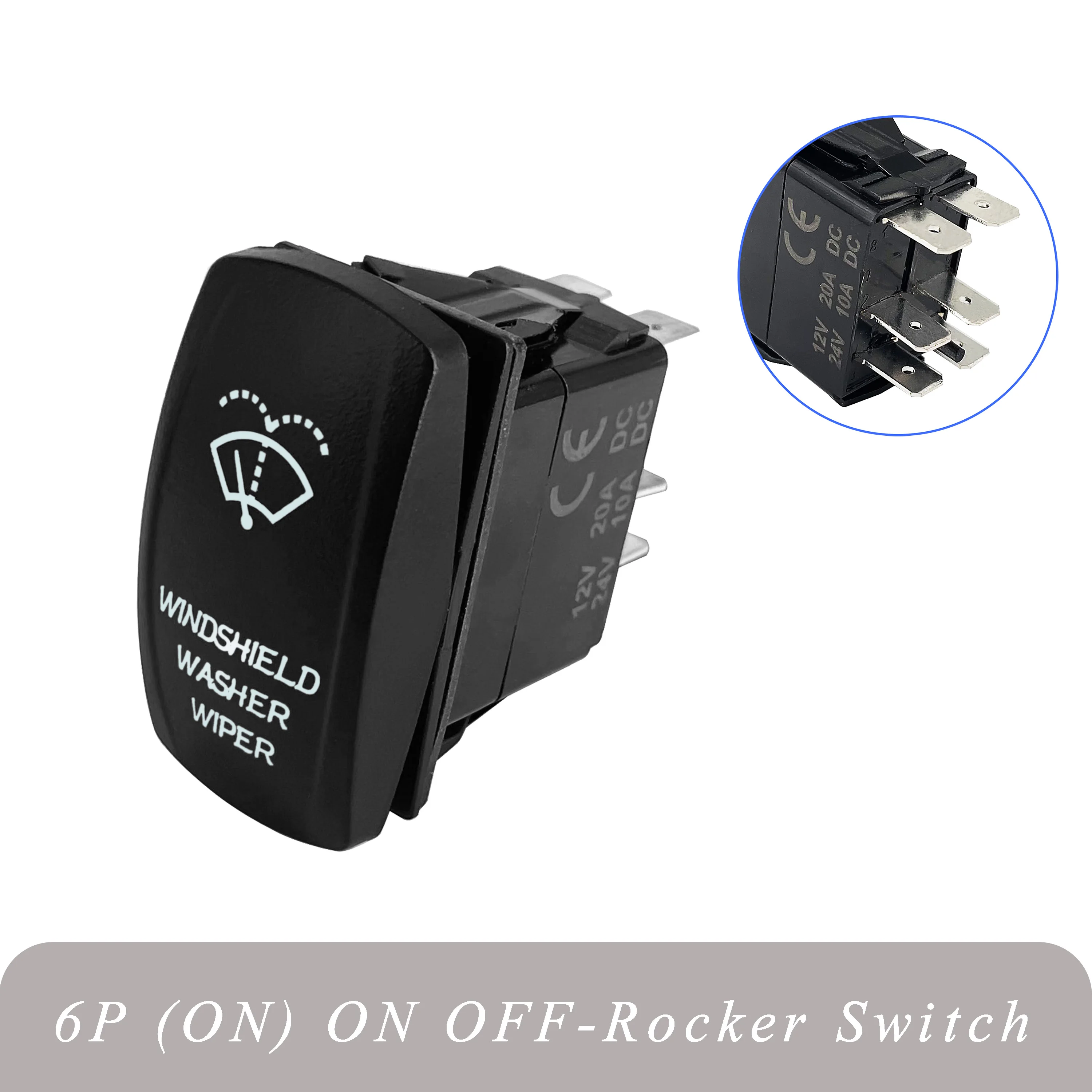 

Кулисный переключатель стеклоочистителя 12 В 20 А, 3-позиционный DPDT (ВКЛ) ВКЛ. ВЫКЛ, автоматический мгновенный для автомобиля, лодки, прицепа, UTV, ATV RV