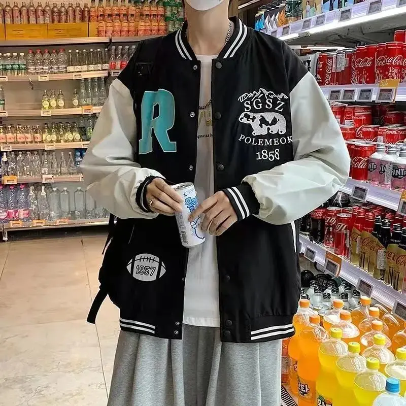 

Thick outer winter new Korean version loose wild atmosphere wind velvet thick fake Baseball uniform jacket women's coat 2XL