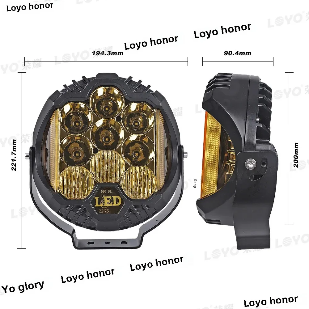 9-дюймовый 120 Вт двухсторонний светящийся рабочий фонарь для модификации