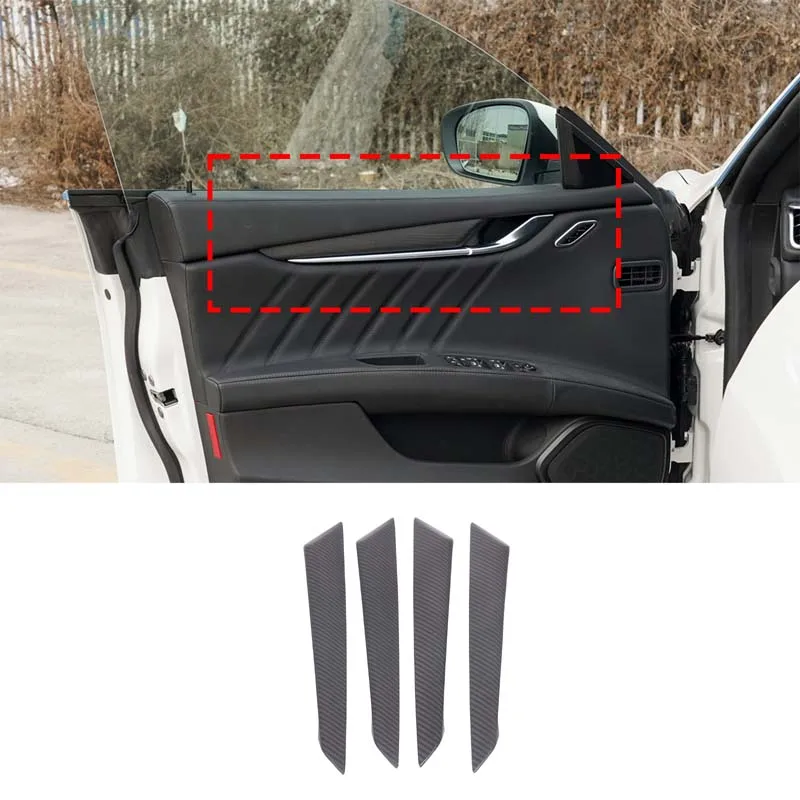 

Защитная накладка на внутреннюю дверную ручку из углеродного волокна для Maserati ghiсот 2014-2022, наклейка на подлокотник, аксессуары для интерьера автомобиля