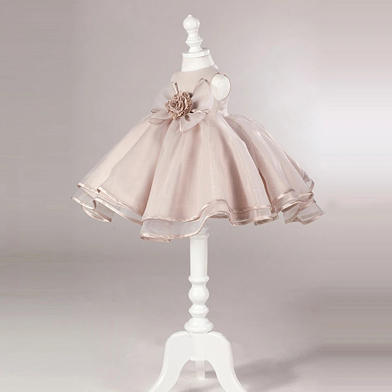 

Lovely Ball Gown Flower Girl's Dress Organza with Satin Girl's Party Dress