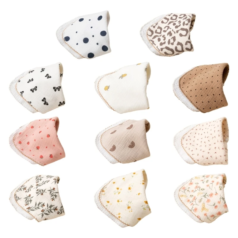

Infant Towel Square Handkerchief Muslin-Bib Unisex Infant Nursing Bib Burp Cloth