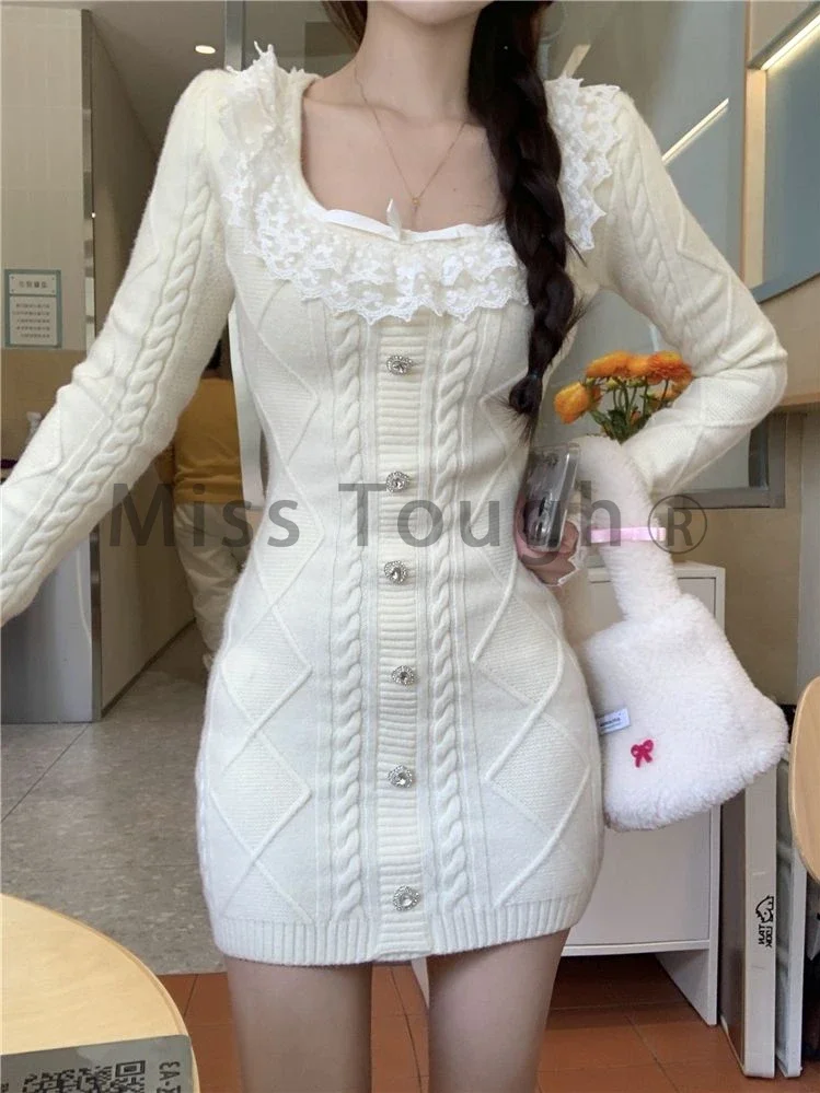 Женское кружевное мини-платье Kawaii