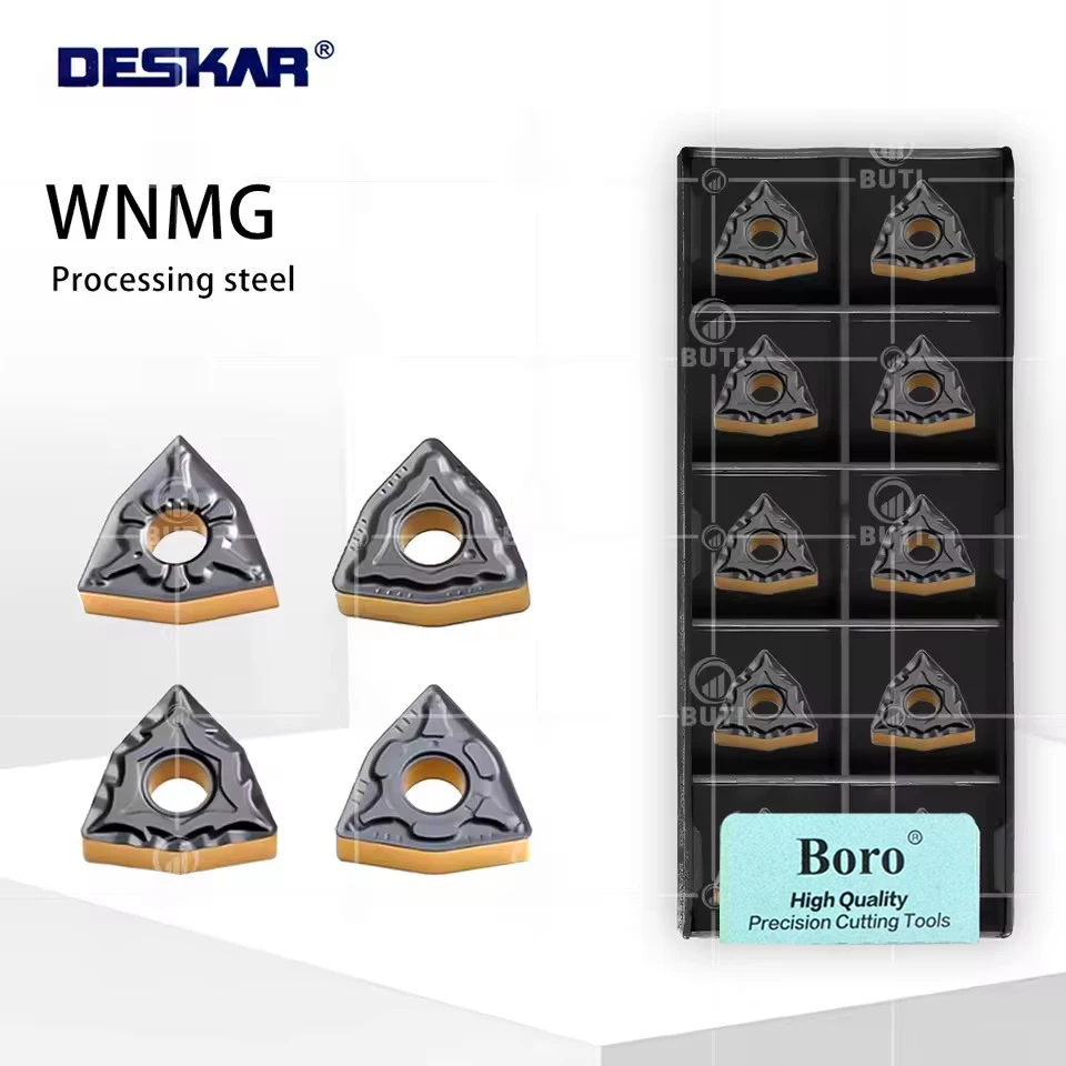 DESKAR 100% оригинал WNMG 080408 080404 080412 -TM CM CQ HQ TF921 Двухцветное покрытие Обработка стали Лезвие из сплава Детали токарного станка с ЧПУ