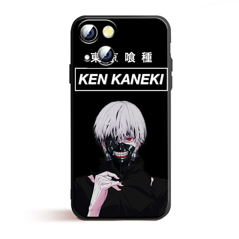 Милый чехол для Apple iPhone с аниме Токио Гуль 16 15 14 13 12 11 Mini XS XR X Pro Max Plus черный мягкий