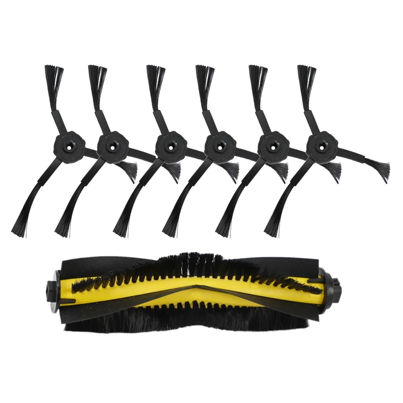 

Запчасти для робота-пылесоса Chuwi ILIFE V7 V7S V7s Pro Kitfort KT520, 6 шт., боковая щетка и 1 шт. основная щетка