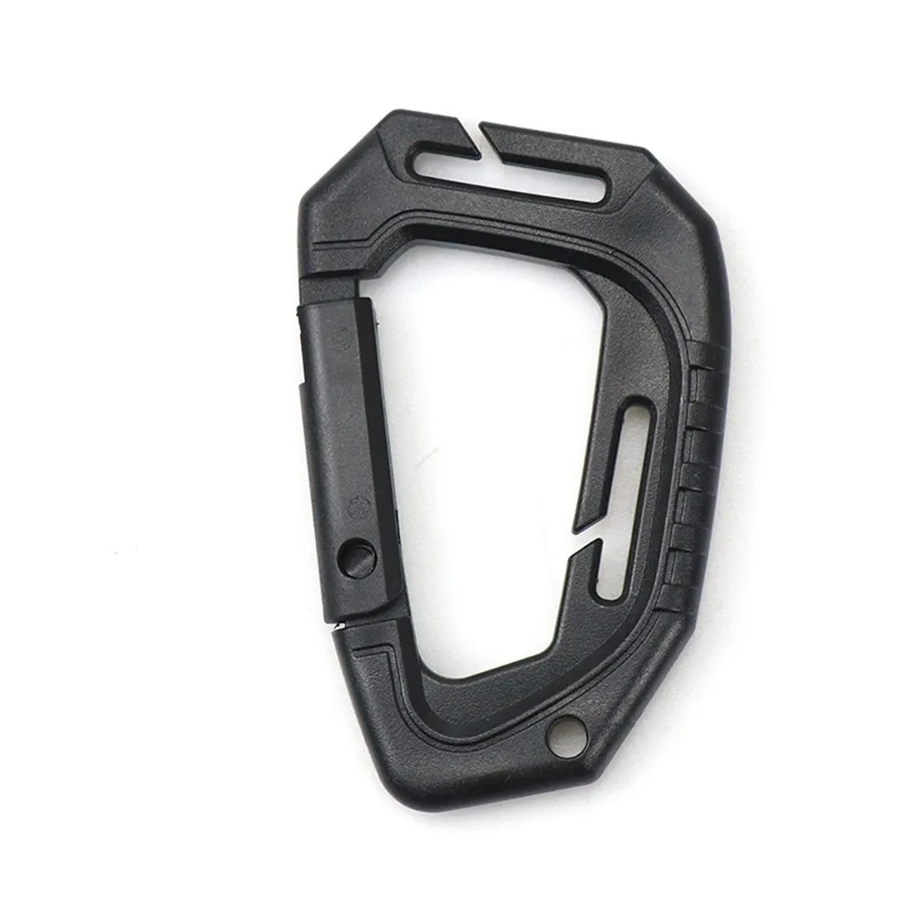 

Quick Hook Plastic Big D-Type Plastic Steel Molle Quick Hook Hanging Buckle For Camping Backpack Bag 90x57mm Outdoor Tools