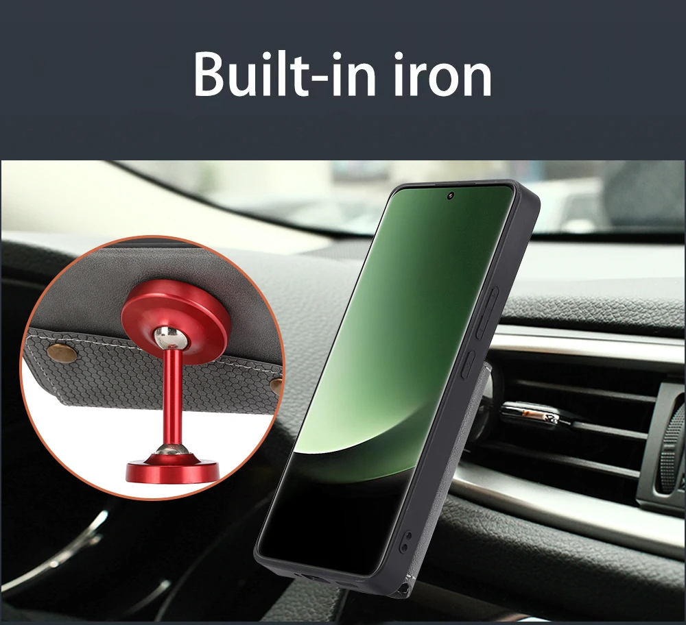 Кожаный флип-чехол для Xiaomi Mi 13T 13TPRO Mi13T магнитный Карманный держатель карт задняя