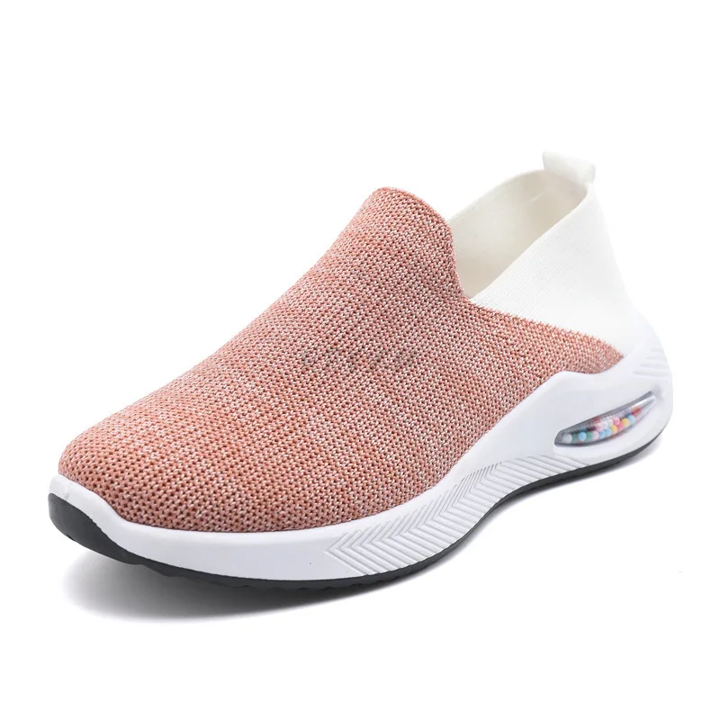 

Женские кроссовки, сетчатые дышащие, без шнуровки, повседневная прогулочная обувь, спортивные кеды, осень 2022