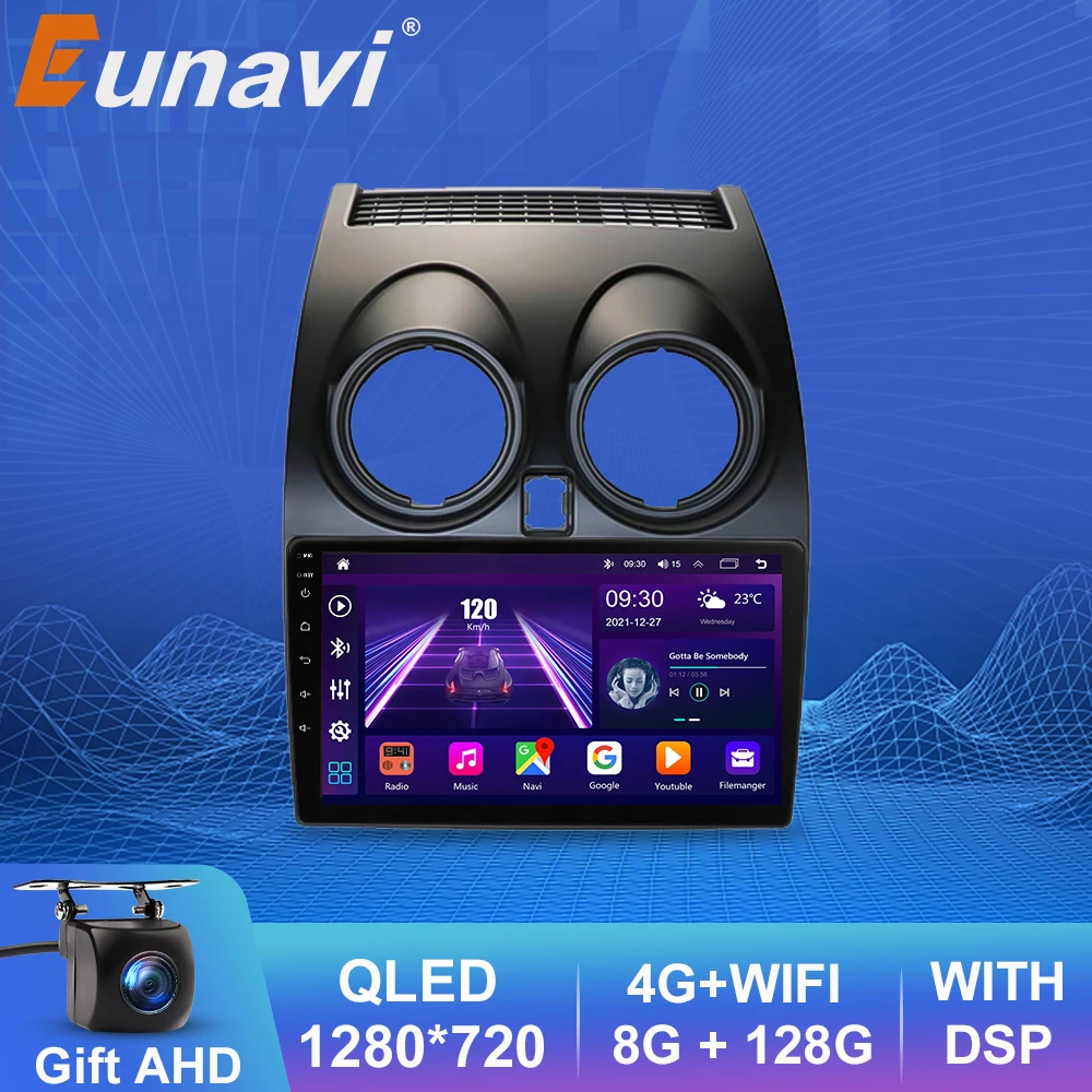 

Eunavi 4G 2DIN Android Auto Car Radio GPS For Nissan Qashqai J10 X TRIAL 2006 - 2013 Multimedia Video Player DSP 2 Din no DVD