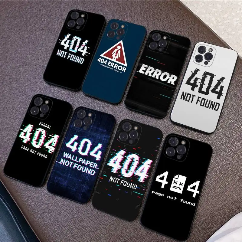 

Error 404 not found Phone Case Silicone Soft for iphone 14 13 12 11 Pro Mini XS MAX 8 7 6 Plus X XS XR Cover