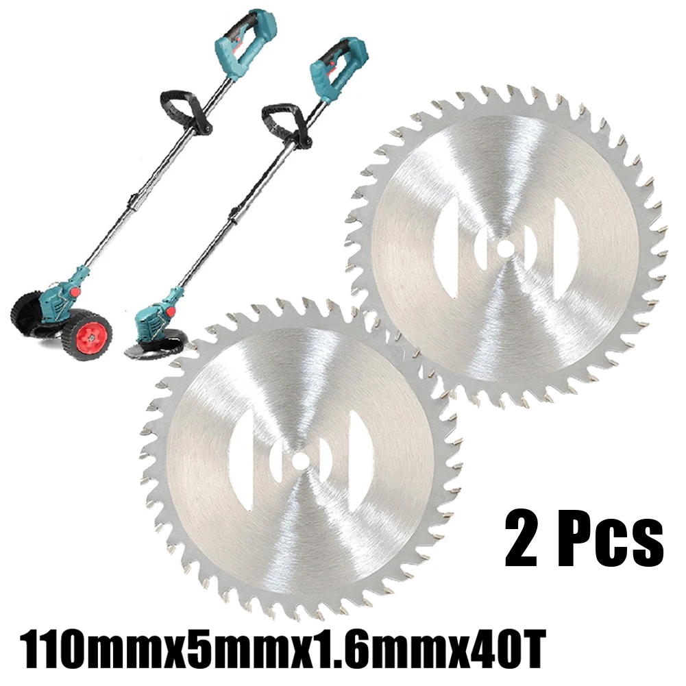 

2pcs 4.4inch 40Teeth Metal Grass Trimmer Heads Blade Cutter Replacement Saw Blade For Lawn Mower Trimmer Garden Power Tools