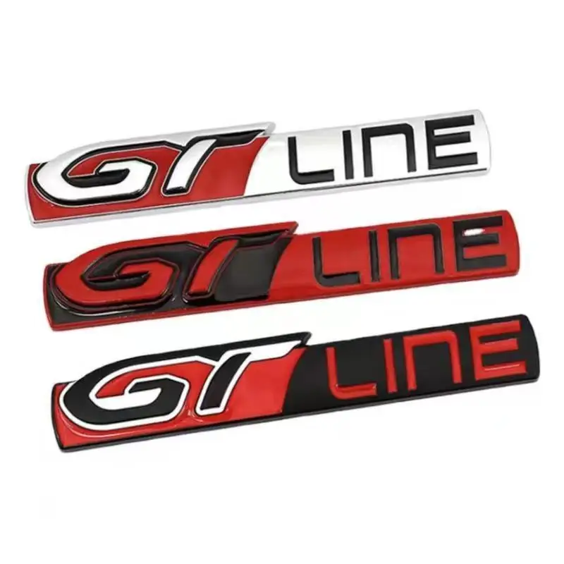 

3D Автомобильная наклейка с логотипом GT LINE, металлическая эмблема, значок, наклейки для Peugeot GT 206 307 308 3008 207 208 508 2008 5008 107 205 4008