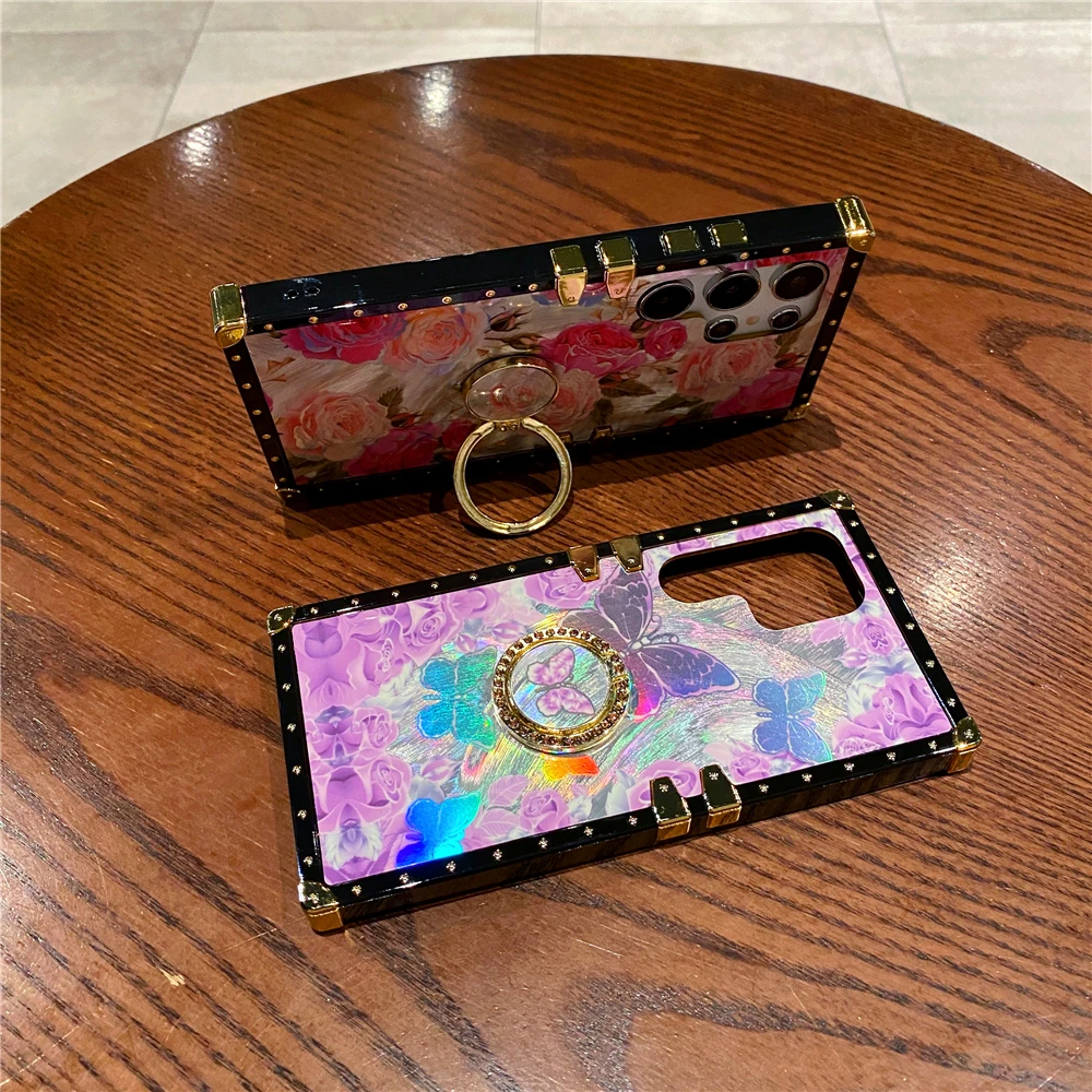 Роскошный блестящий чехол с маргариткой бабочкой и розой для Samsung Galaxy A55 5G A15 A25 A14