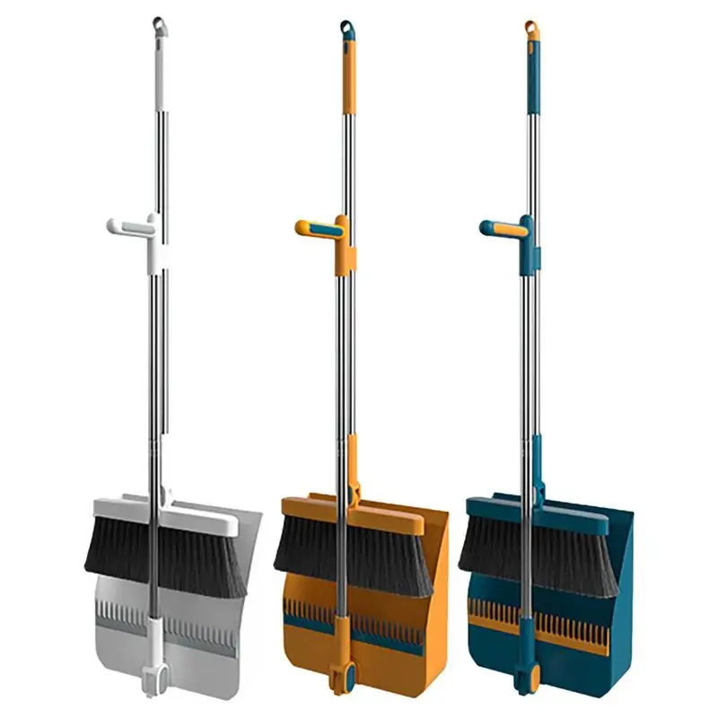 

Dust Pan And Brush Set Mini Cleaning Brush And Dustpan Set Cleaning Kit Long Handle Design 180 Degree Rotation Ergonomic Soft