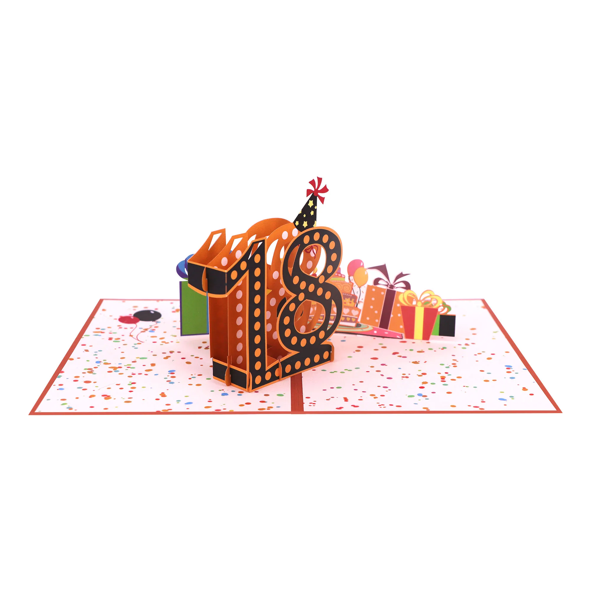 

Winpsheng manufacturers luxurious custom printing 18th gift box design happy birthday 3d pop up cards