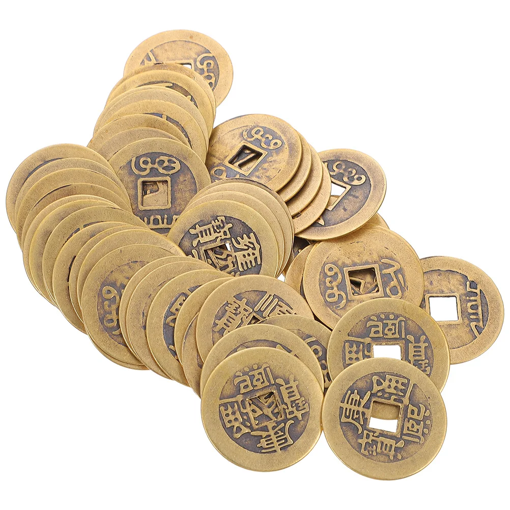 

25Pcs Handcrafted Chinese Coins Multi-function Bronze Coins Chic Craft Coins DIY Supply