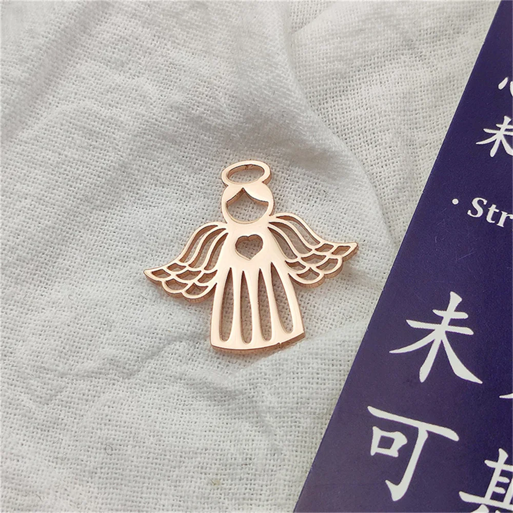 

5 Pieces/Pack Personalized Angel Pattern Pendants Wholesale DIY 100% Stainless Steel Necklaces Earrings etc Jewelry Accessories