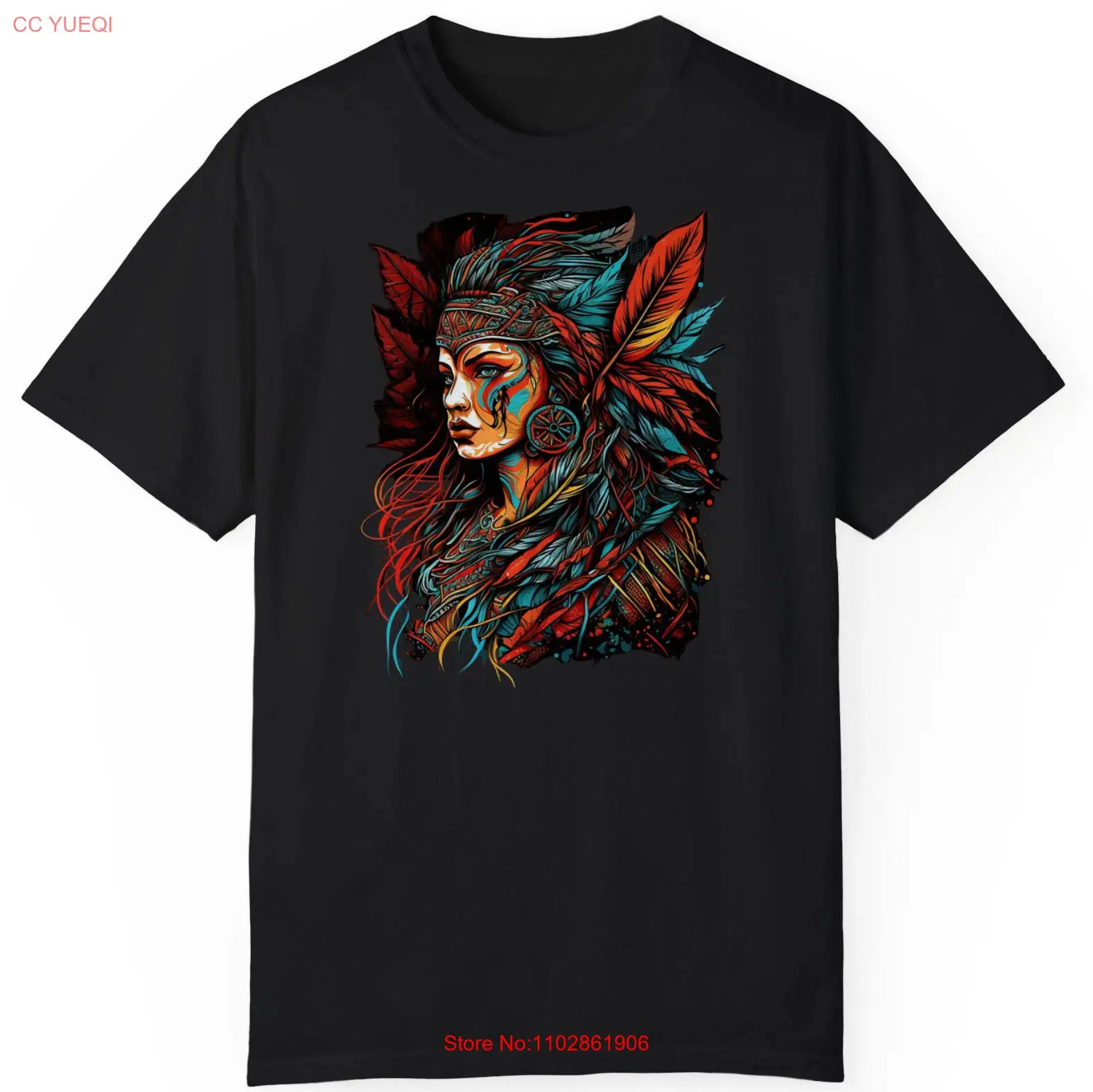 Ретро подарочная футболка унисекс S-5XL Американский индейский головной убор в