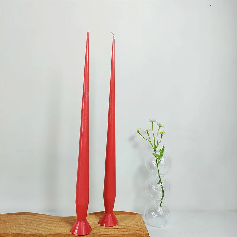 

13.9inch Slender Type Ins Style Candle Mold Reusable Plastic Acrylic Material For Making Handwork Church Aromatherapy Wax Mould