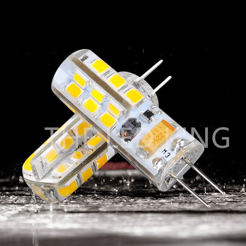 Светодиодная лампа G4 2 Вт 3 5 9 10 12 15 AC/DC12V/AC220V 3014SMD силиконовая теплый белый/белый l