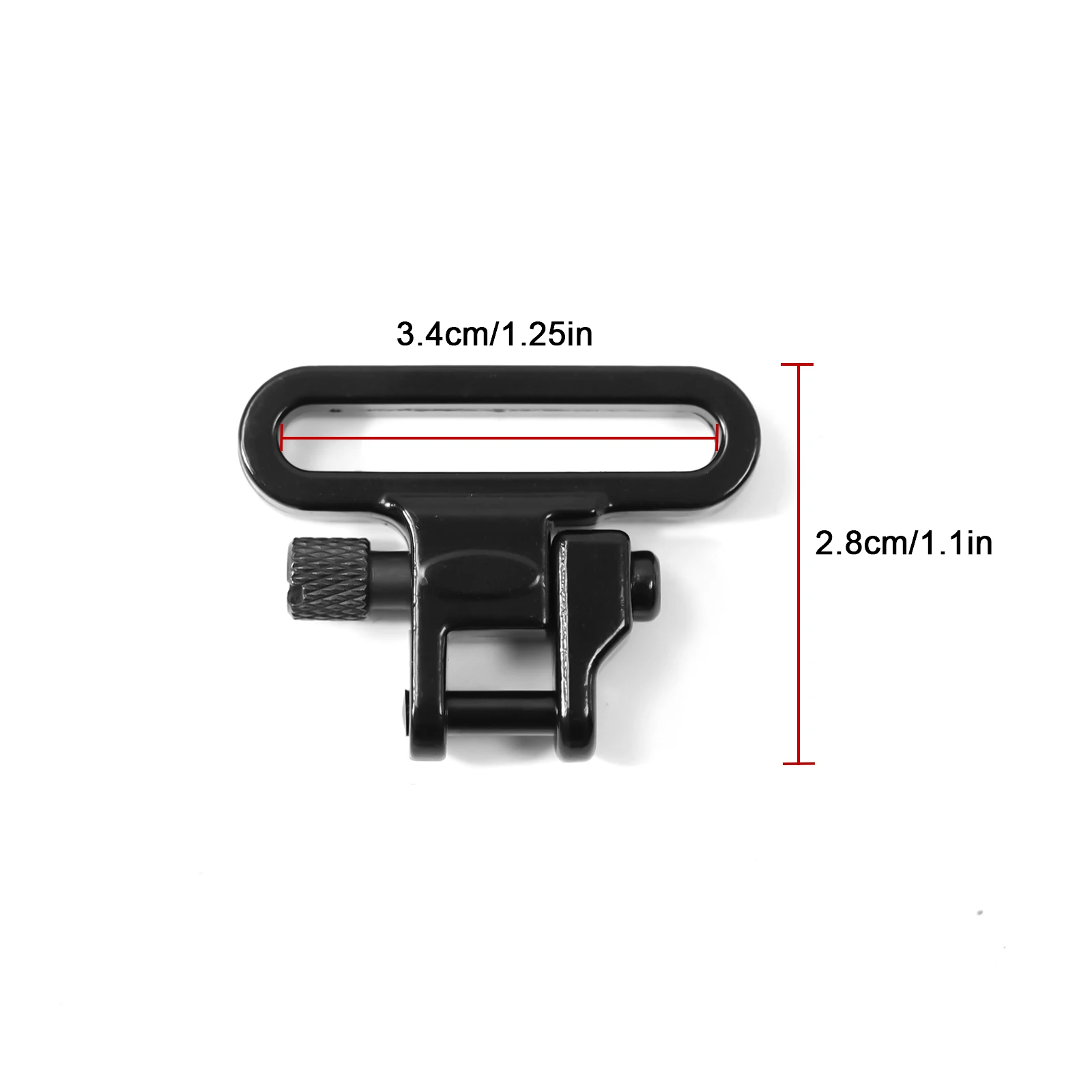 2PCS Tactical Quick Detach Swivels 1.25 inch Heavy Duty Outdoor Hunting Gun Accessories Rifle Sling Set for