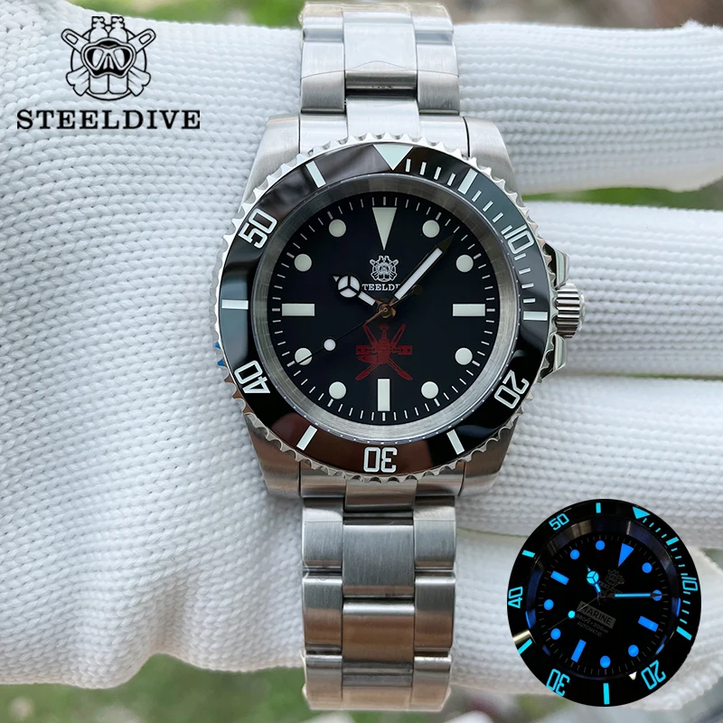 

Часы мужские механические из нержавеющей стали для дайвинга SD1954, 200 м