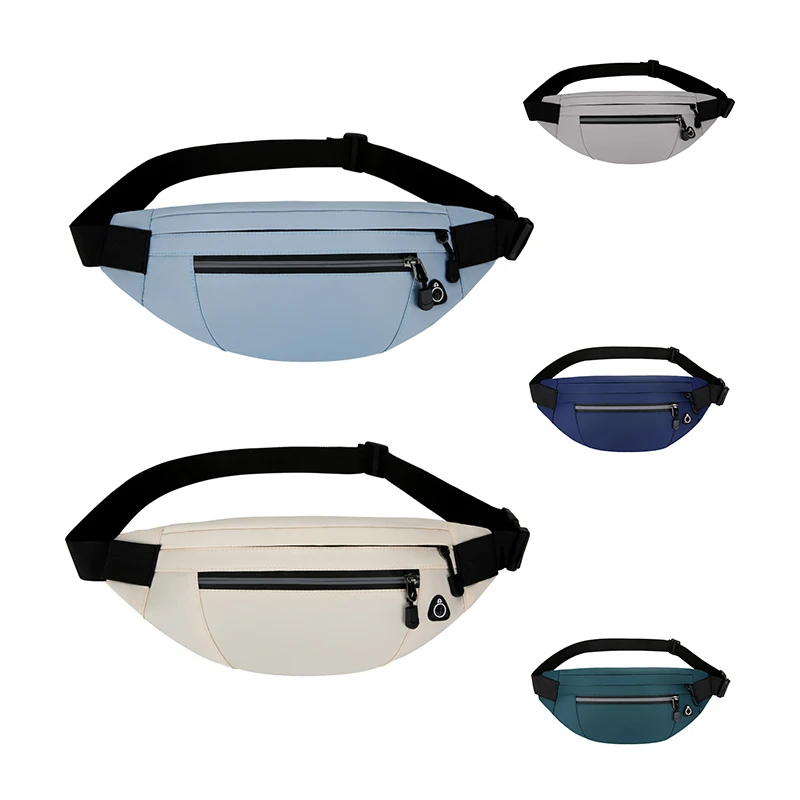 2023 Stock Fanny Pack Custom Logo Printed Men Women Nylon Passport Cover National Buckle Strap Waist Bag Sling Chest Bag