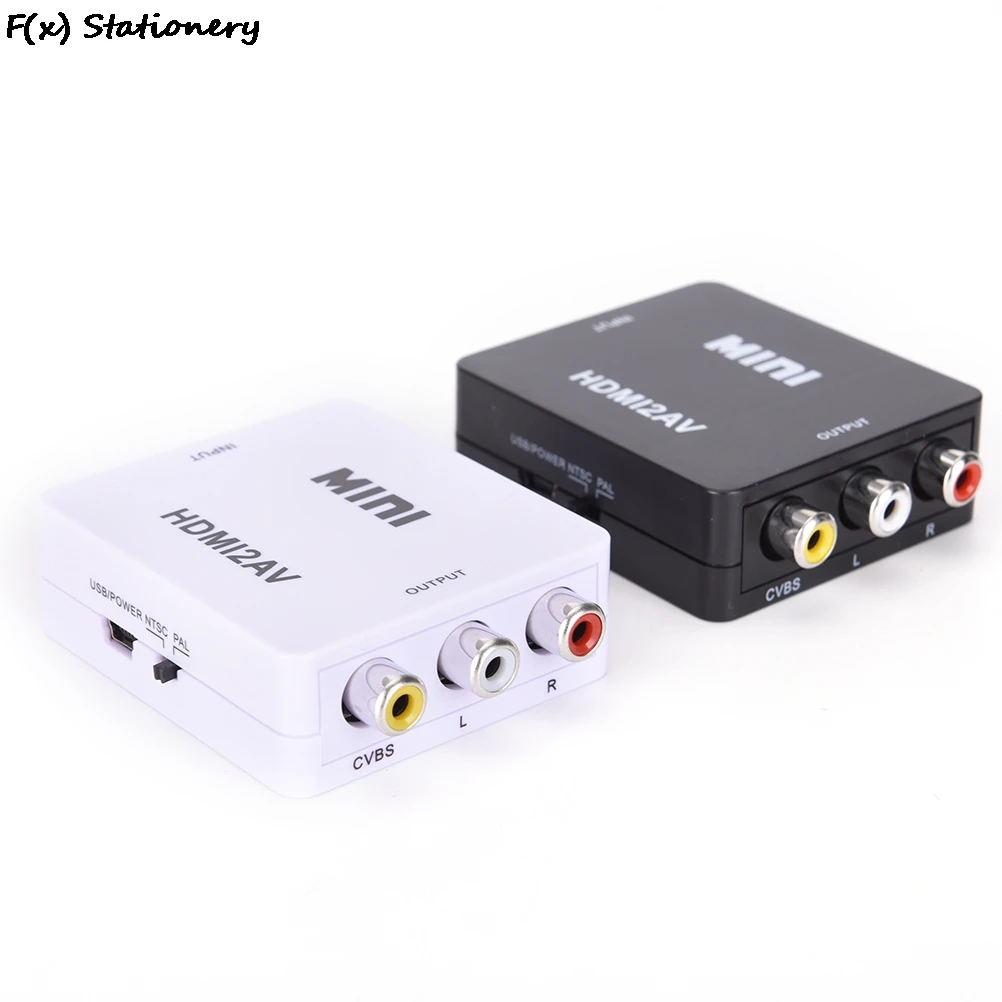 

HDMI-совместимый с RCA AV/CVBS адаптер HD 1080P Mini HDMI2AV видео конвертер коробка для ПК/PS3/VCR/DVD