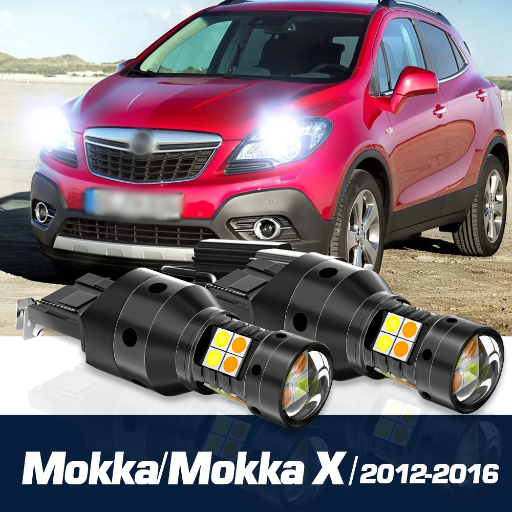 

2pcs LED Dual Mode Turn Signal+Daytime Running Light Canbus Accessories DRL For Opel Mokka X 2012-2016 2013 2014 2015