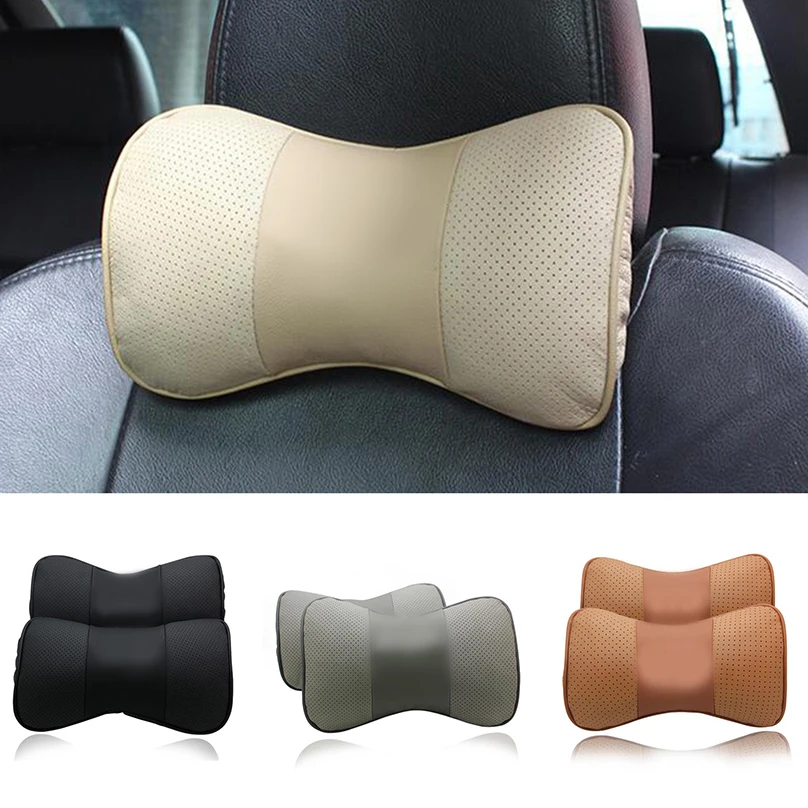 

Детская подушка для подголовника из натуральной кожи, Шейная подушка для Audi Benz Bmw Mazda Lexus, и т. Д. Мужские аксессуары