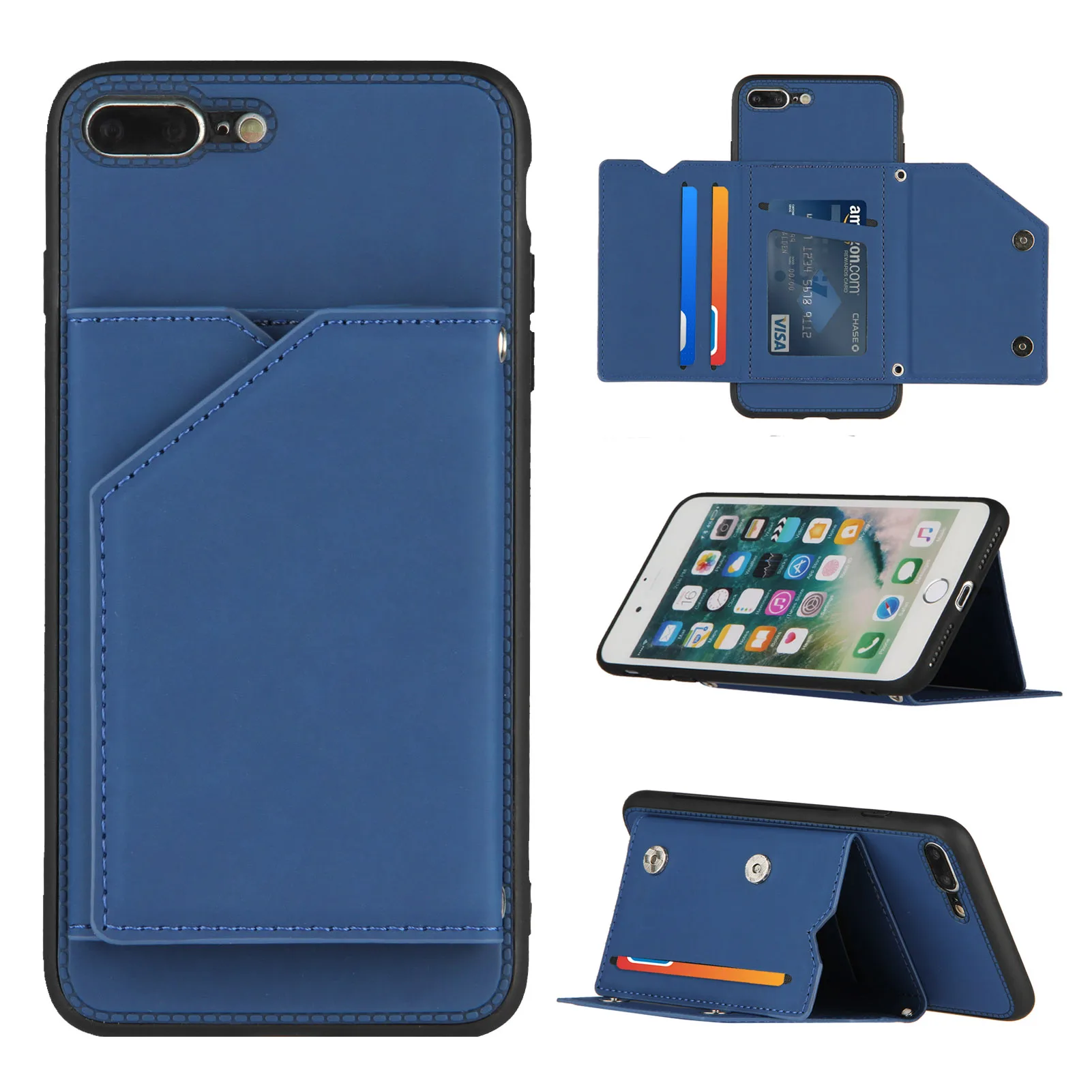 

PU Leather Case for OPPO A7 A5S A12 Realme 5 6 7 7i C3 C11 C15 A9 A5 2020 A11 A11X A53 F17 A93 Wallet Card Slot Stand Back Cover