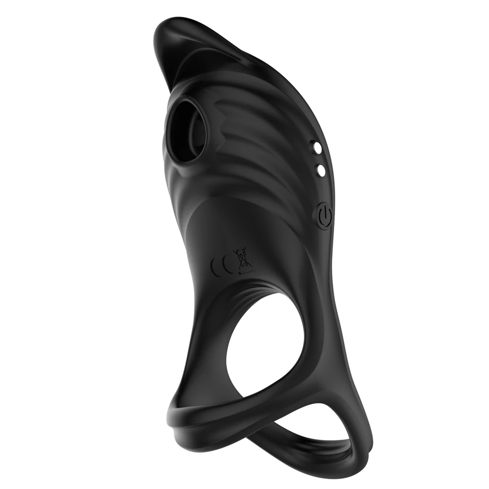 Вибрирующий черный 5 Вибрационный присасывающий пенис секс-игрушки кольцо для