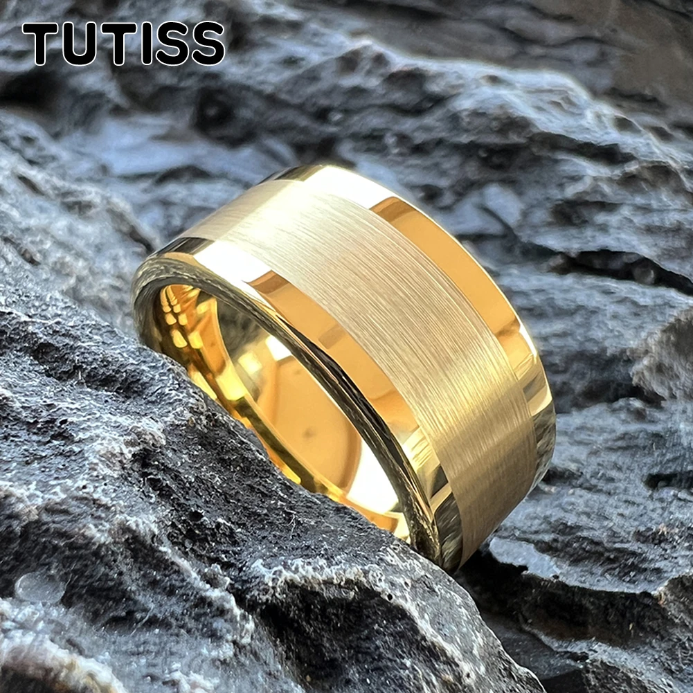 TUTISS модное 10 мм разноцветное обручальное кольцо из карбида вольфрама для мужчин