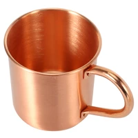 promotion pure copper moscow mule mug solid smooth without inside liner for cocktail coffee beer milk water cup home bar drinkw
