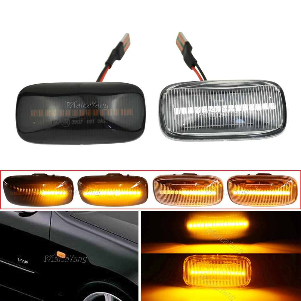 

1Pair Dynamic LED Turn Signal Sequential Lamp Blinker Side Marker Light For Nissan Maxima Almera Pulsar N15 Cefiro A32 1995-2000