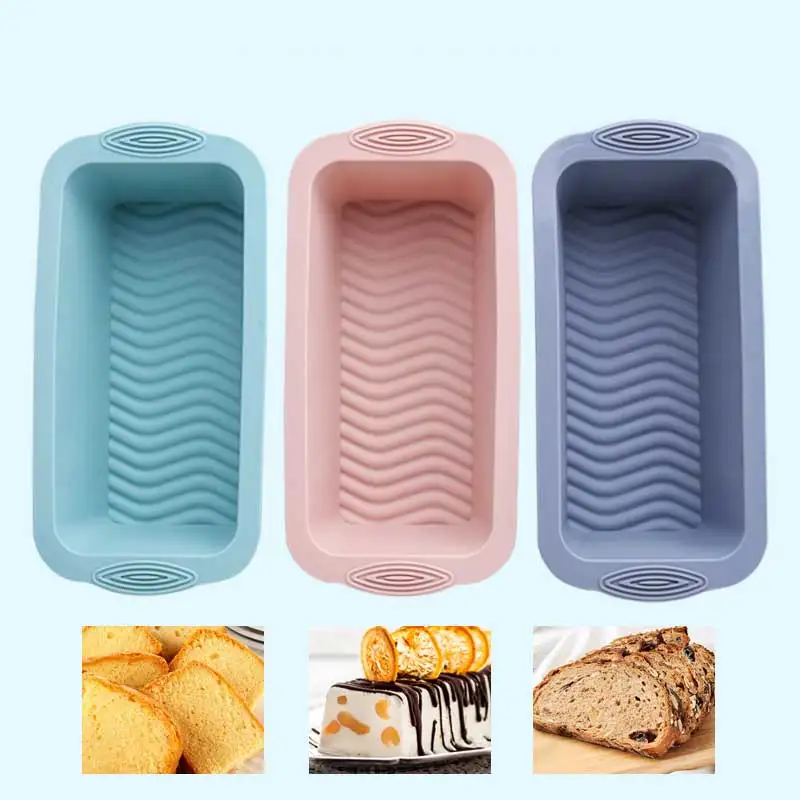 

Household Silicone Rectangular Mold Set Cake Toast Bread Tray Molds Oven Available Baking Tools Pan For Pastry Bakery Mould