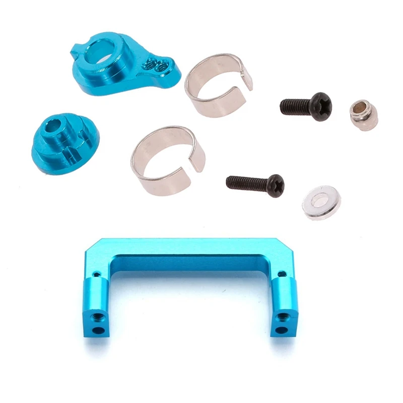 

2 Pcs For 1:12 Wltoys 12428 FY-03 RC Car Parts: 1Pcs 25T RC Car Steering Servo Arm Buffer Horn & 1 Pcs Servo Fixed Part