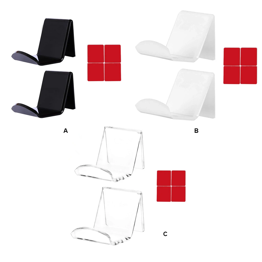 

2 Pieces Headphone Rack Premium Acrylic Material Stable Controller Stand Easy to Install Professional Headsets Stand