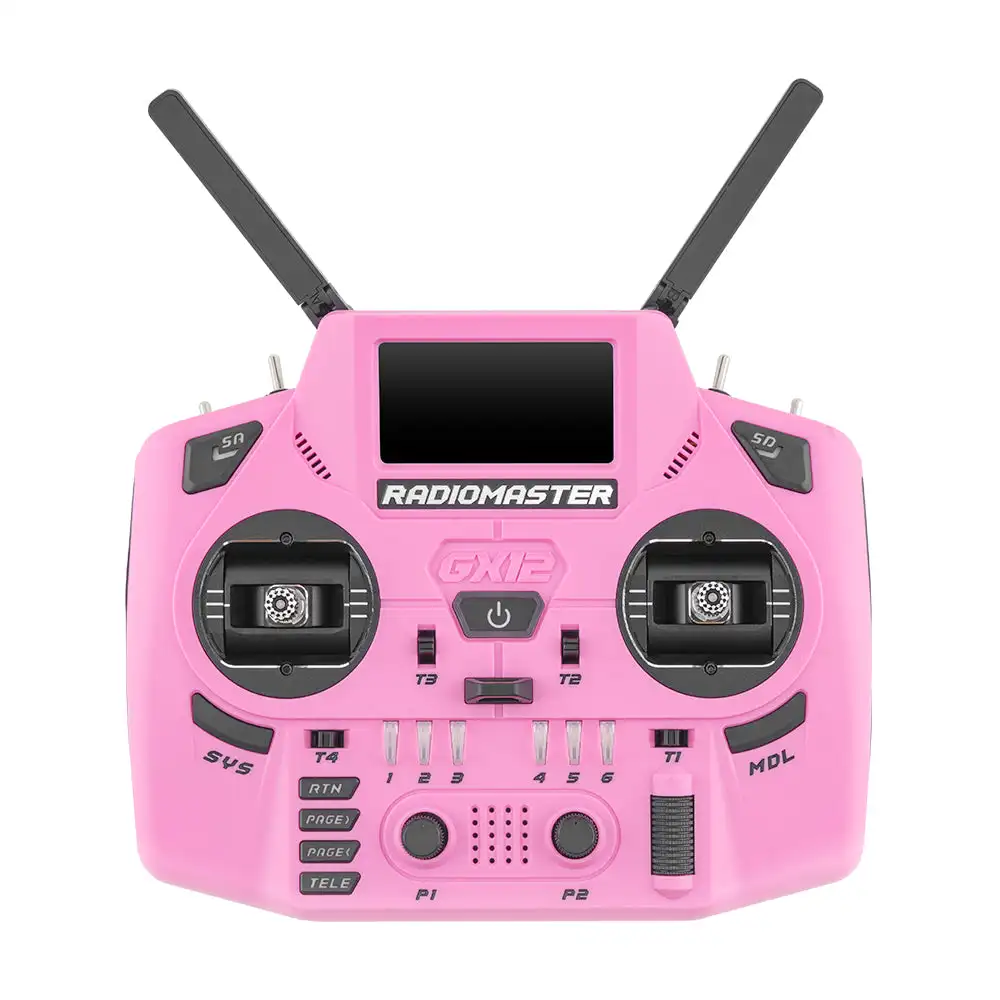 Radiomaster GX12 Crush Hot Pink Dual-Band ELRS 2.4GHz Sub-G 900MHz Xrossband Gemini-X Radio Controller