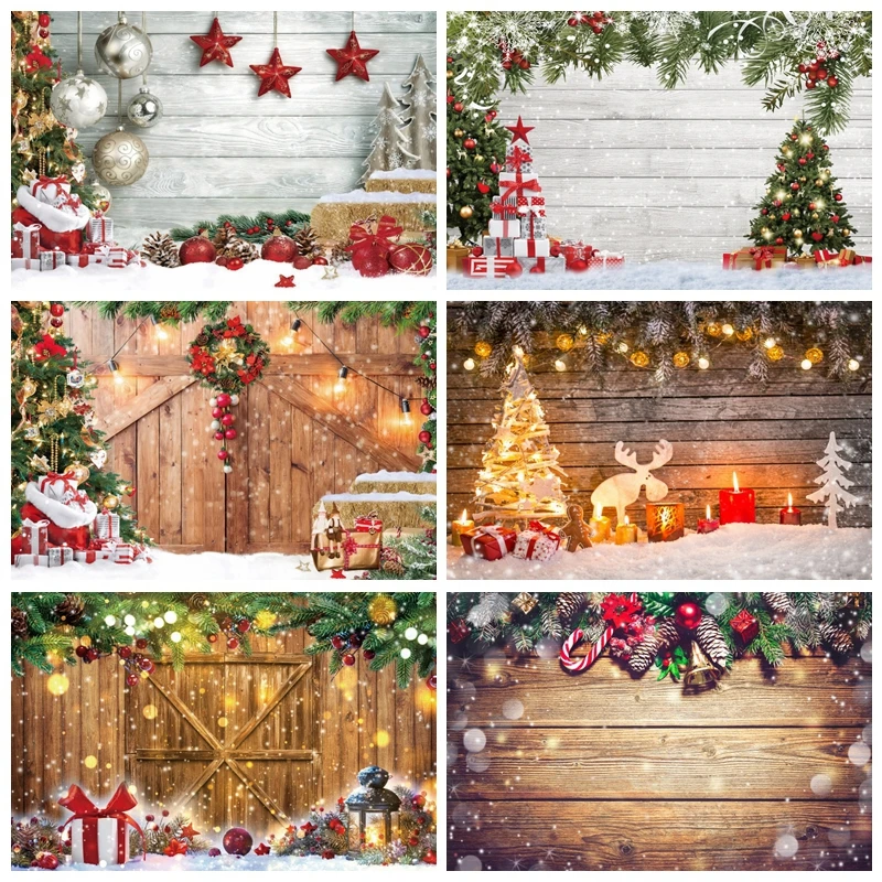 

Glitter Christmas Wood Board Backdrop Ball Spot Baby Portrait Party Decor Photography Background Photo Studio Photographic Props