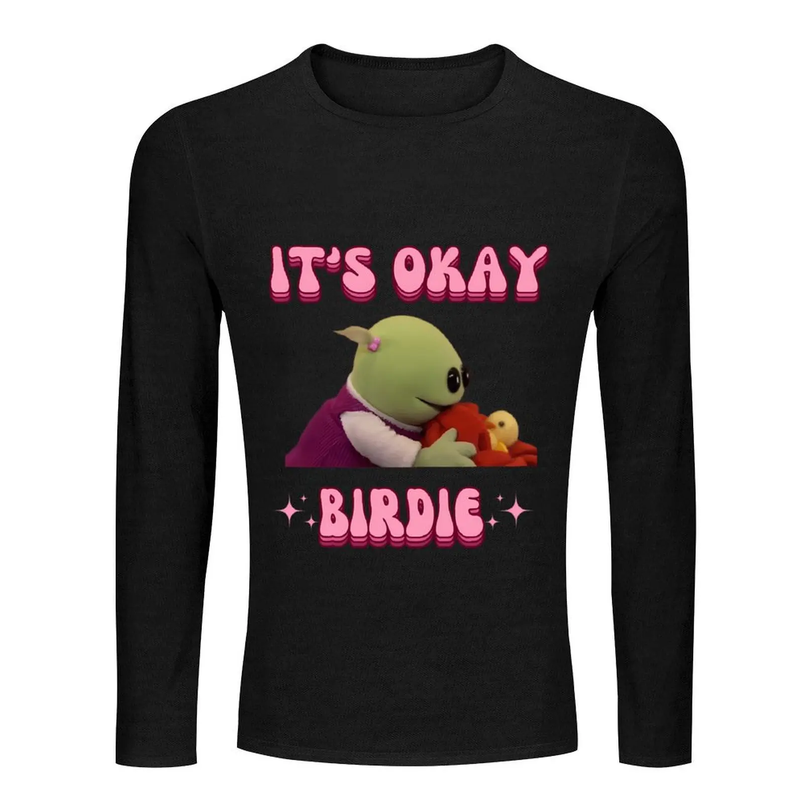 Длинная футболка It's Okay Birdie Nanalan Wonderful Girl эстетичная одежда футболки для мужчин